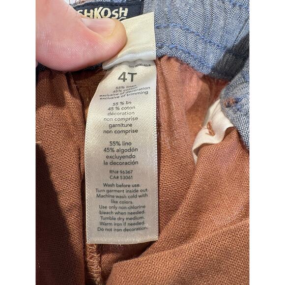 OshKosh Boys Khaki Cargo Shorts, Sz 4T, NWT - Picture 5 of 6